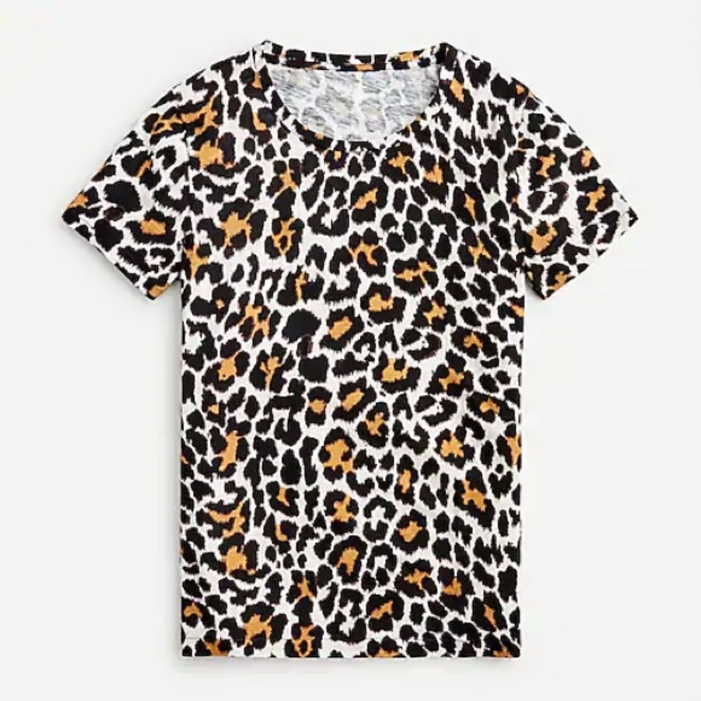 J Crew leopard print vintage tee size Medium